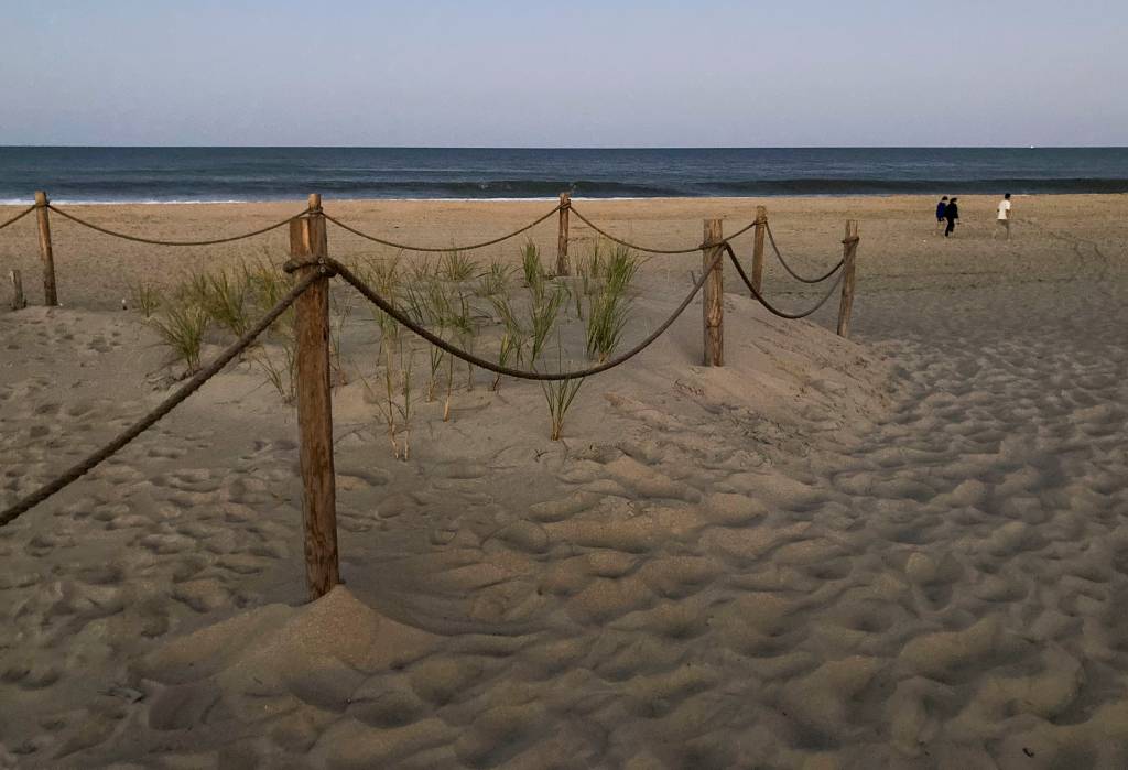 Fenwick Island in Delaware had the ocean closed to swimmers because of debris, and anyone on the beach was asked to wear shoes.